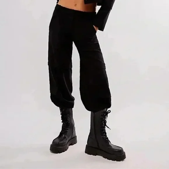 Epic FREE PEOPLE Lug Sole Platform Lace Up Boots